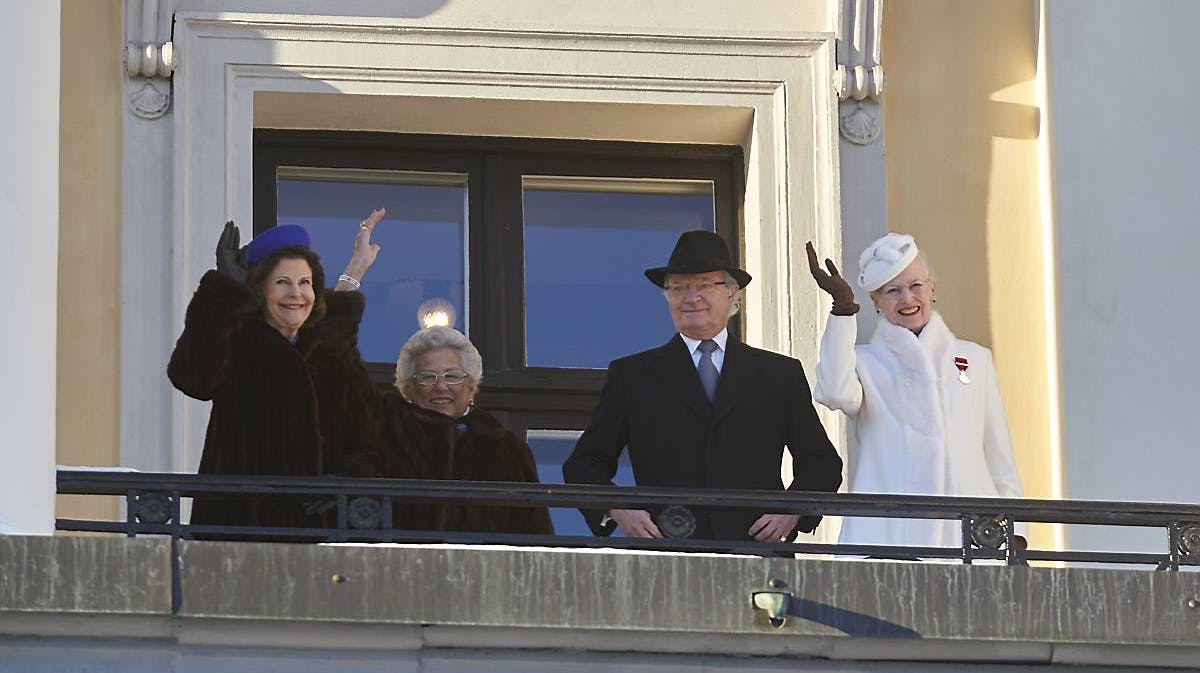 Dronning Margrethe, kong Carl Gustaf, dronnig Silvia, prinsesse Astrid