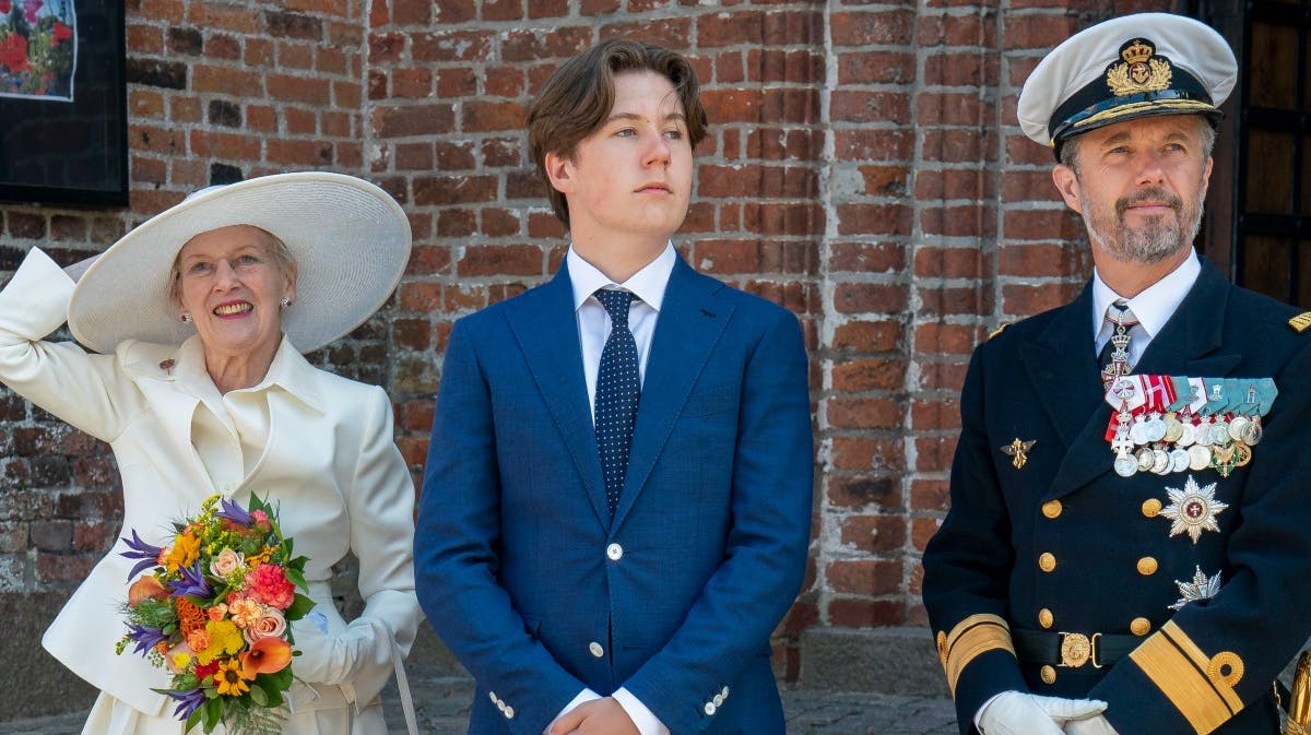 Dronning Margrethe, prins Christian og kronprins Frederik