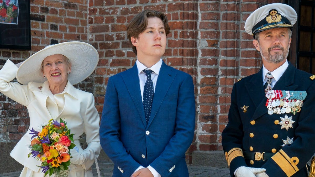 Dronning Margrethe, prins Christian og kronprins Frederik