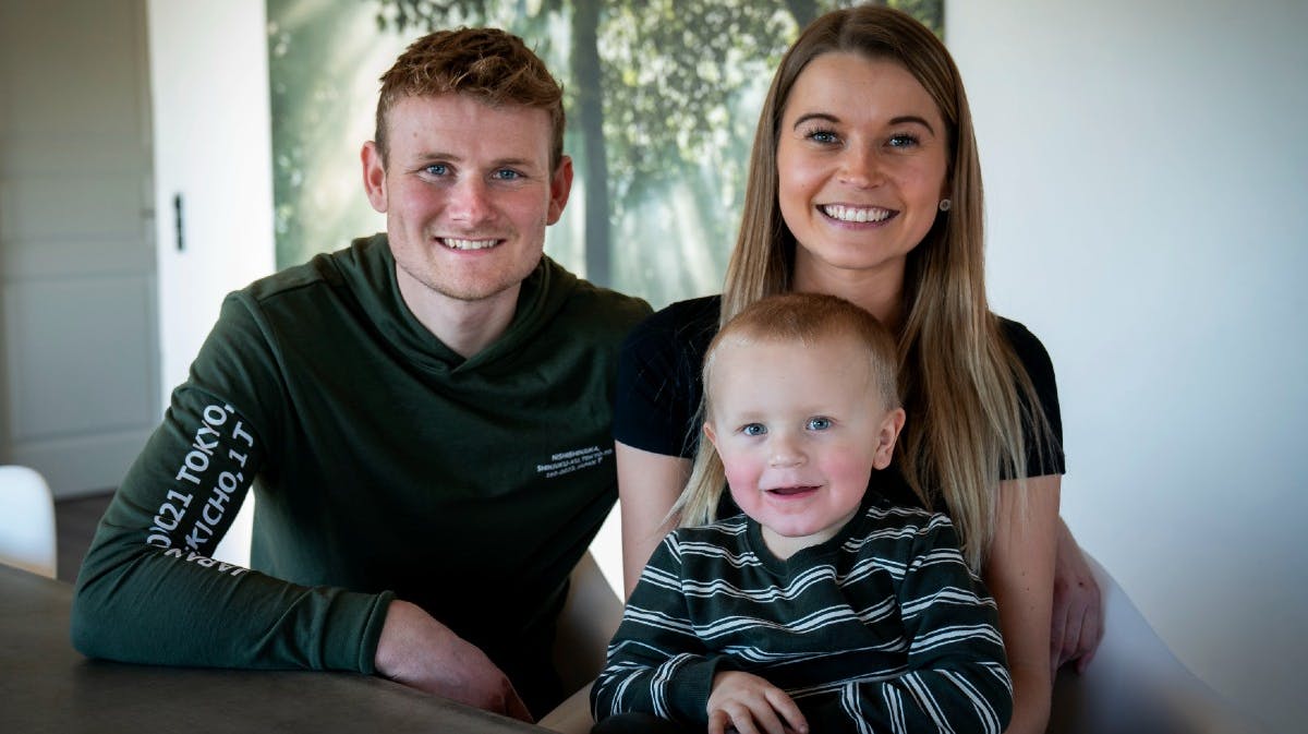 Jonas, Cathrine og Cathrines søn Noah