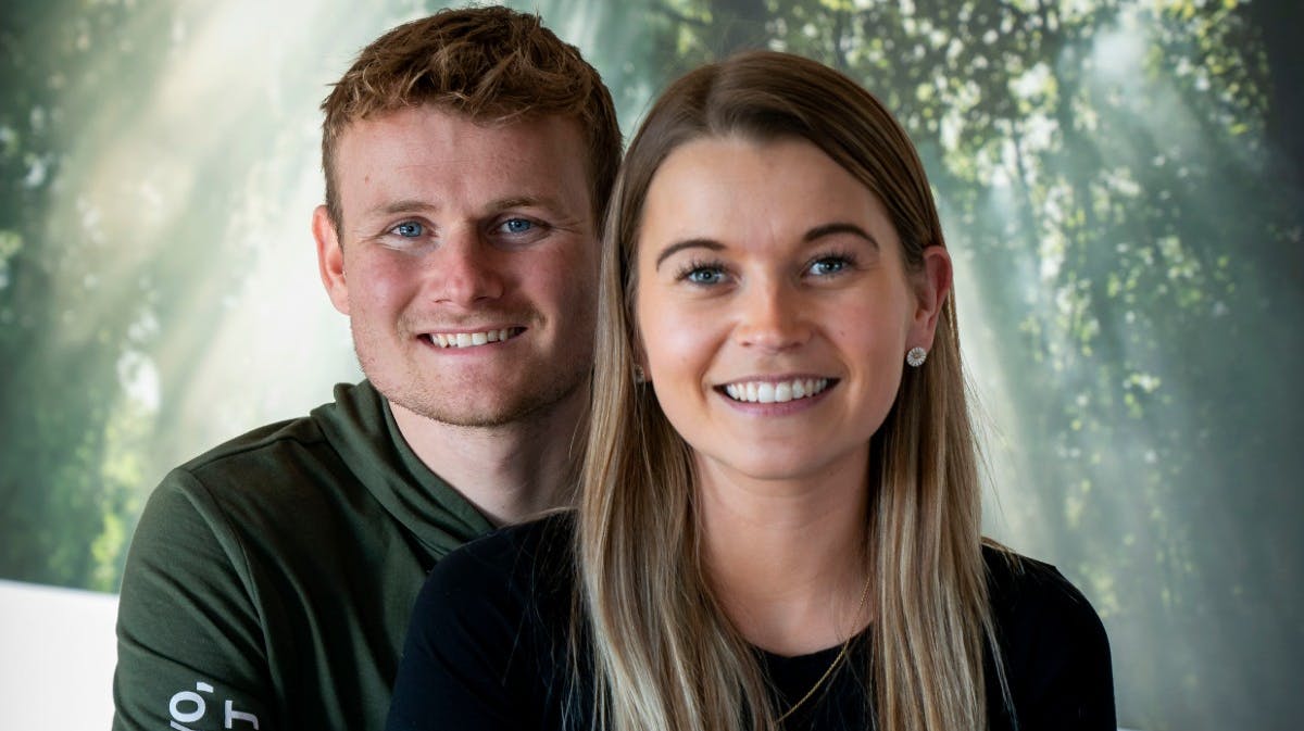 Jonas Larsen og Cathrine Sørensen i "Kærlighed hvor kragerne vender"