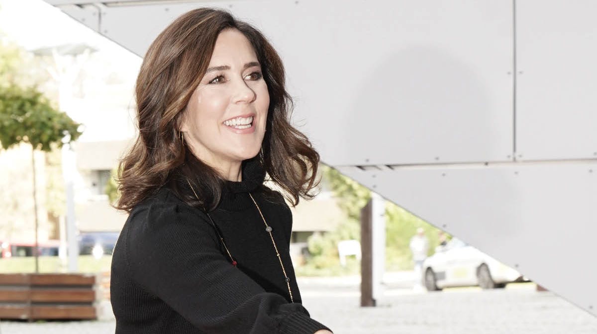 Kronprinsesse Mary på Nærum Gymnasium den 12. oktober 2021.