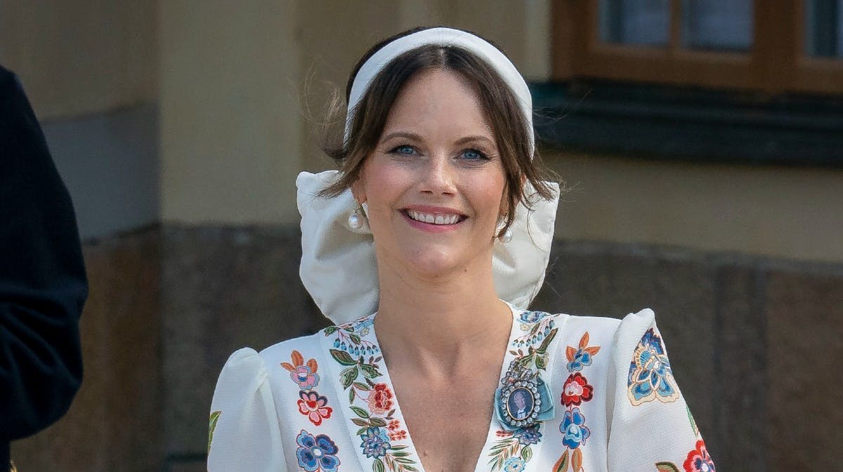 En glad og lykkelig prinsesse Sofia ved sin yngste søns dåb. 