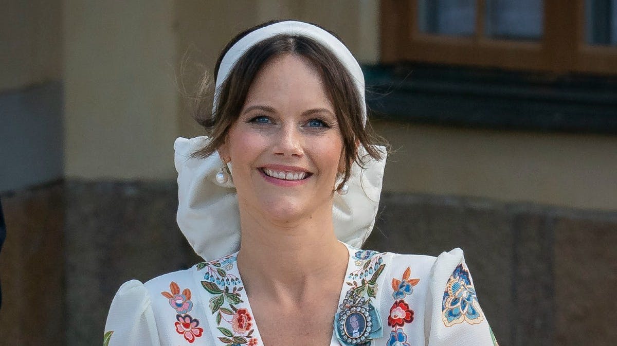 Prinsesse Sofia under dåben af prins Julian. 