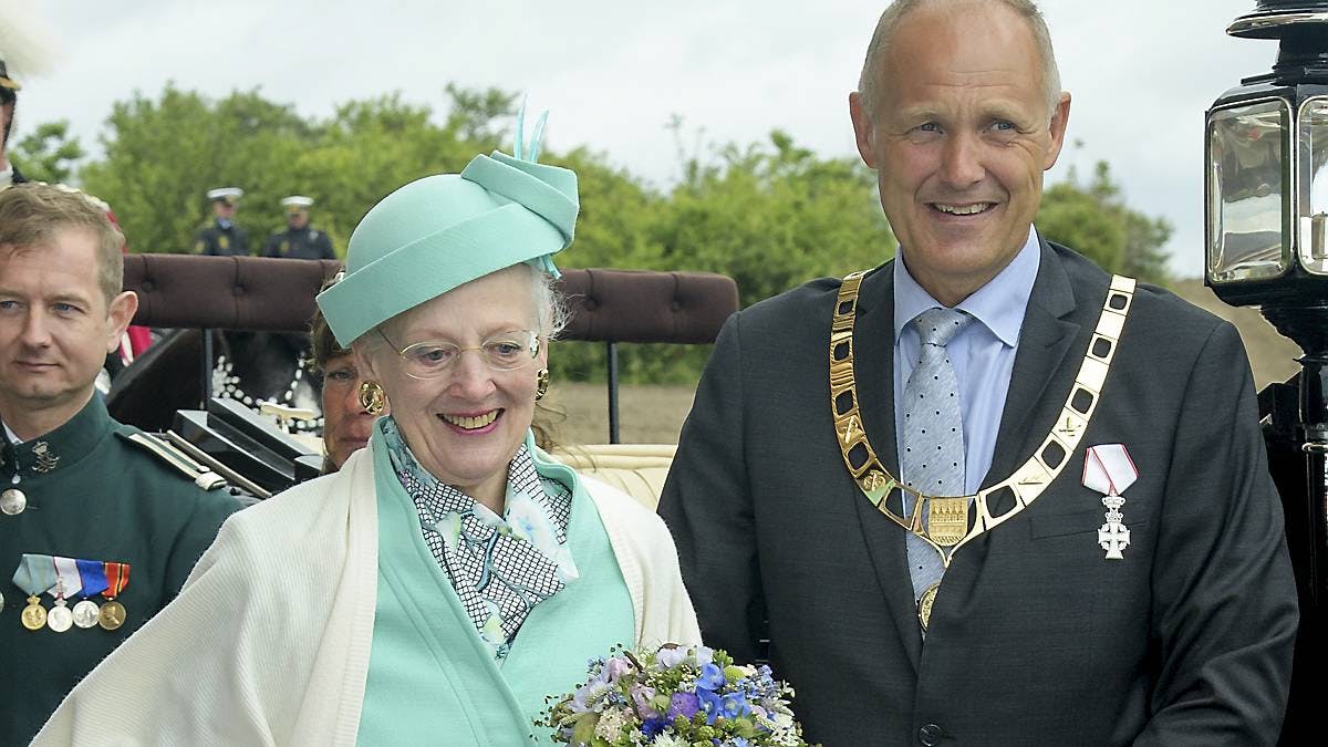 Dronning Margrethe og Kalundborgs borgmester Martin Damm, 2017.