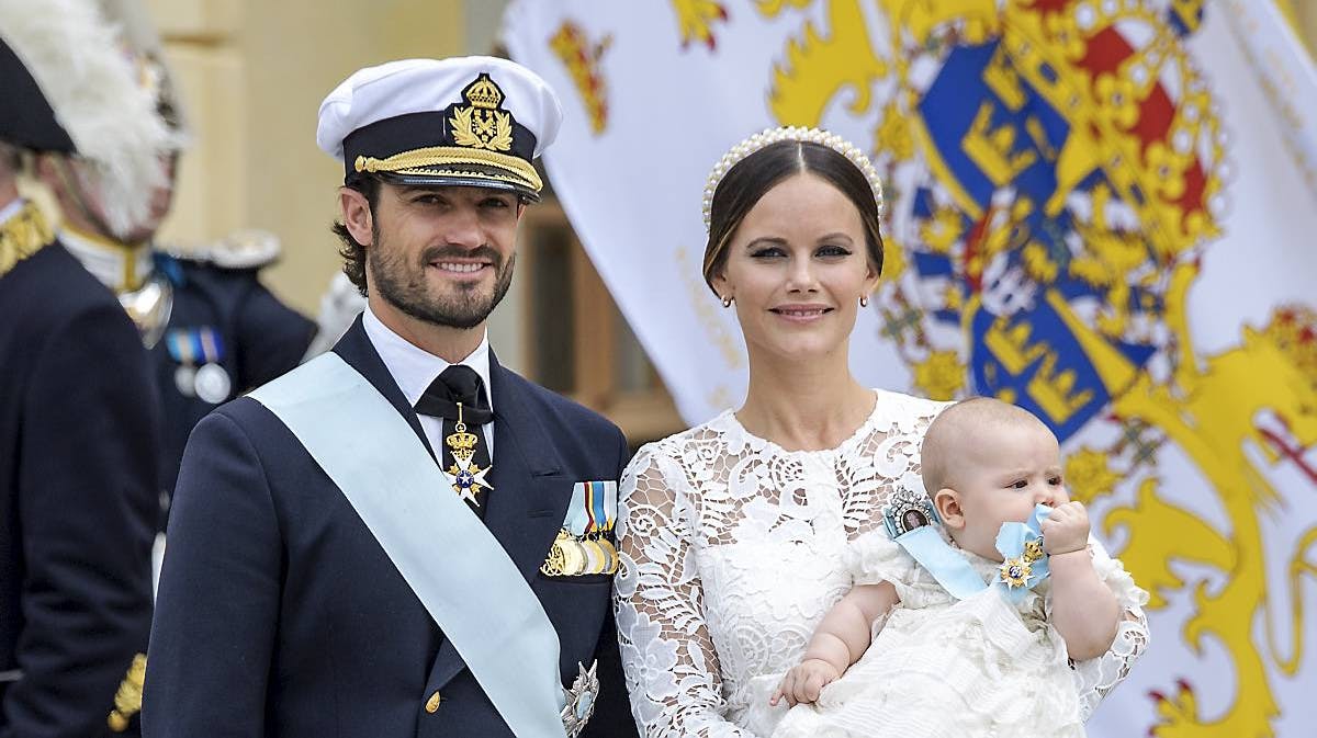 Prins Carl Philip, prinsesse Sofia og prins Alexander.