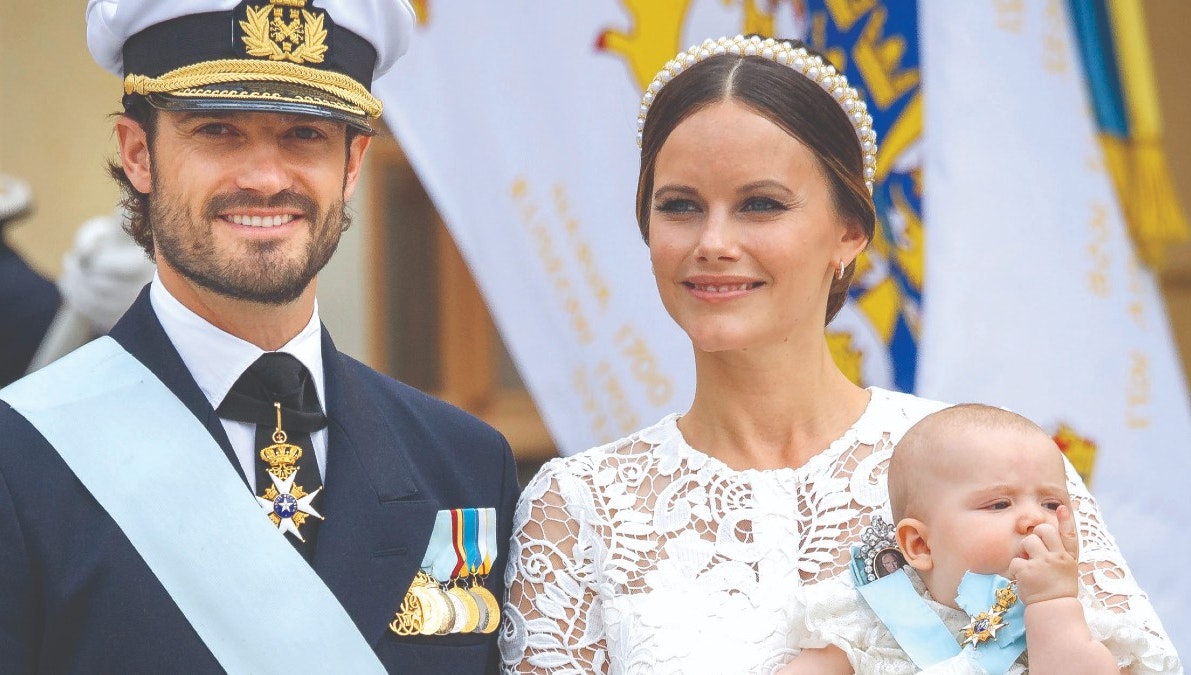 Prins Carl Philip og ptinsesse Sofia til prins Alexanders dåb i 2016