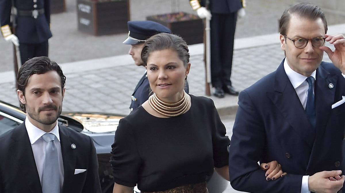 Prins Carl Philip, kronprinsesse Victoria og prins Daniel