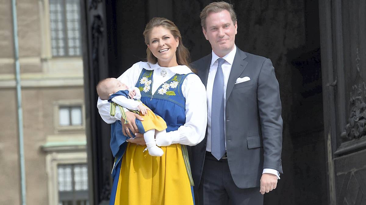 Lille Leonore var med prinsesse Madeleine og Chris O'Neill.