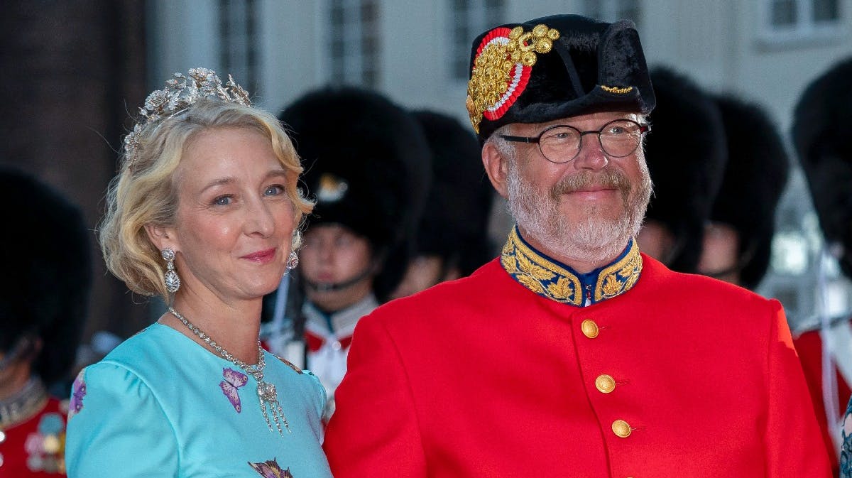 Prinsesse Alexandra og&nbsp;greve Michael Ahlefeldt-Laurvig-Bille til festforestillingen for dronning Margrethe på Det Kongelige Teater i København i lørdags.&nbsp;