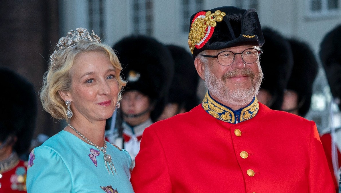 Prinsesse Alexandra og&nbsp;greve Michael Ahlefeldt-Laurvig-Bille til festforestillingen for dronning Margrethe på Det Kongelige Teater i København i lørdags.&nbsp;