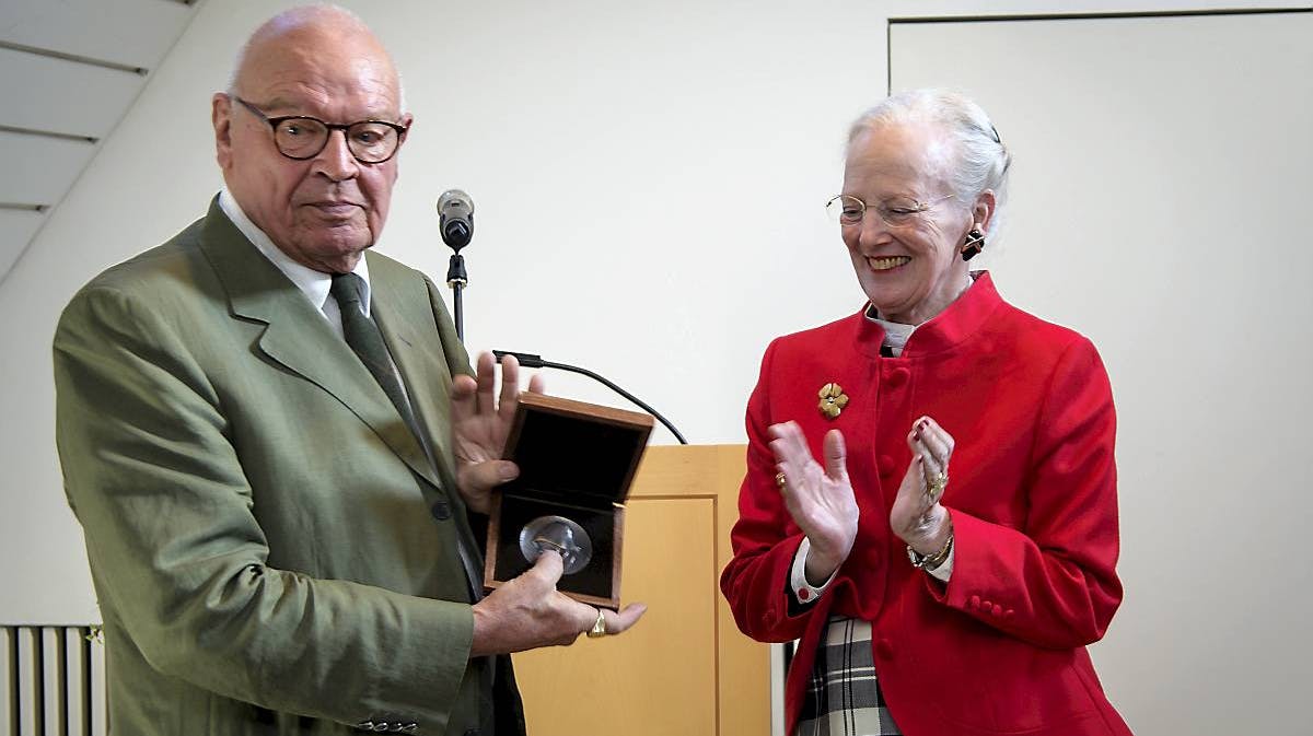 Dronning Margrethe og Niels Barfoed.