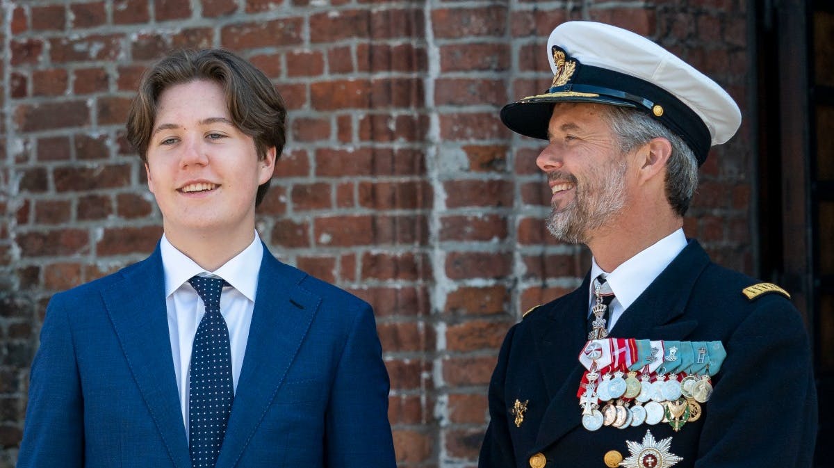 Prins Christian og kronprins Frederik ved Genforeningsfejringen sidste år.