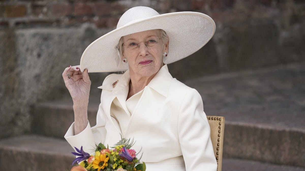 Dronning Margrethe ved dagens fejring. 