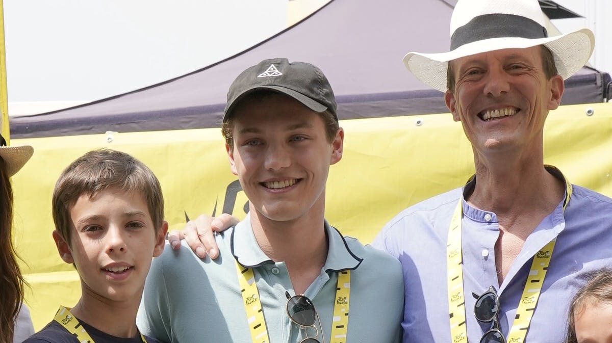 Prins Henrik, prins Felix og prins Joachim.