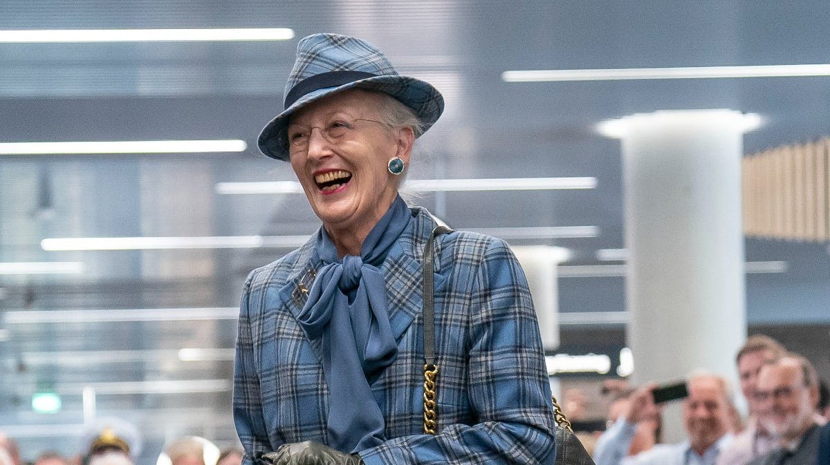 En veloplagt dronning Margrethe under indvielsen af Regionshospitalet Gødstrup og Psykiatrien Gødstrup fredag. 