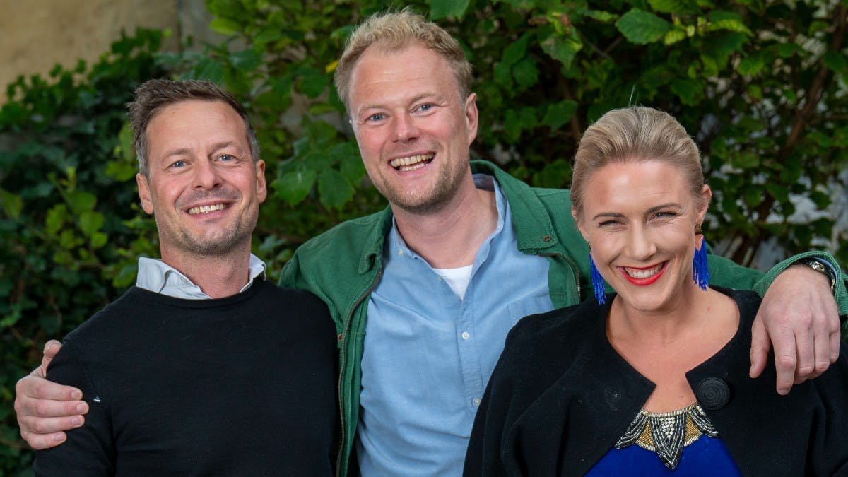 Ask Abildgaard, Christian Degn og Mette Helena Rasmussen fra "Nybyggerne".