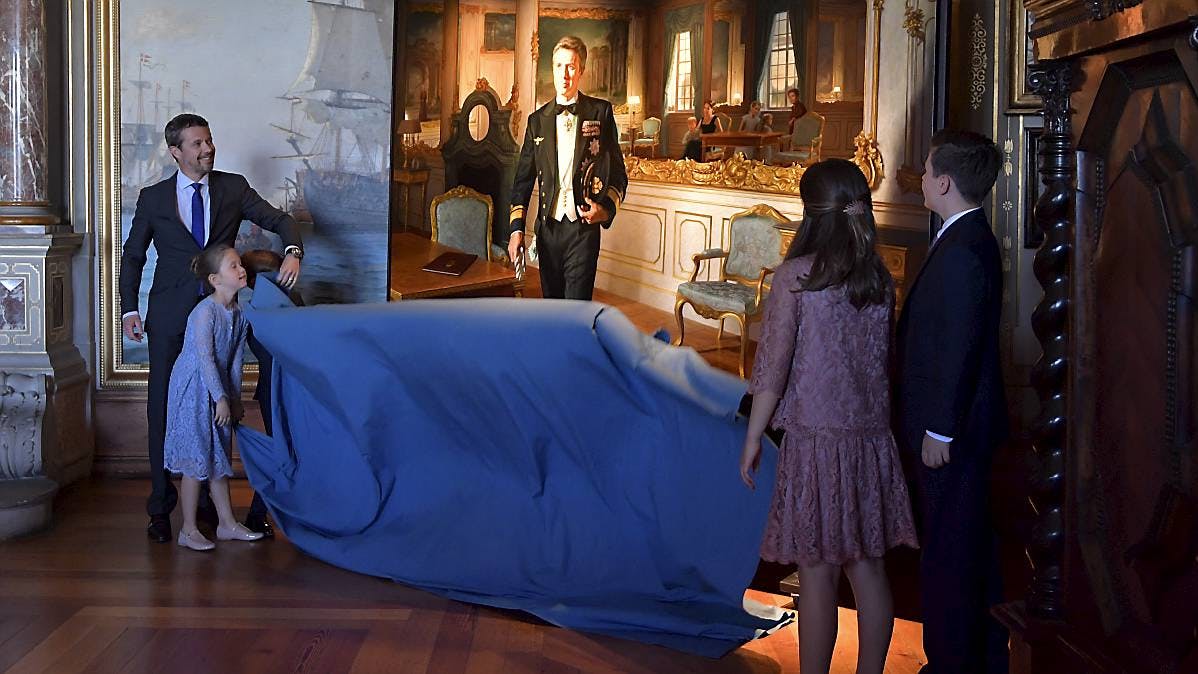 Kronprins Frederik, kronprinsesse Mary, prinsesse Isabella, prins Christian