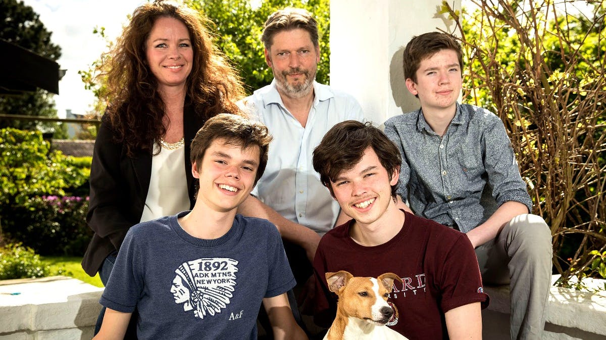 Tina, Mogens, Ludvig, Christian og Oscar Elhauge