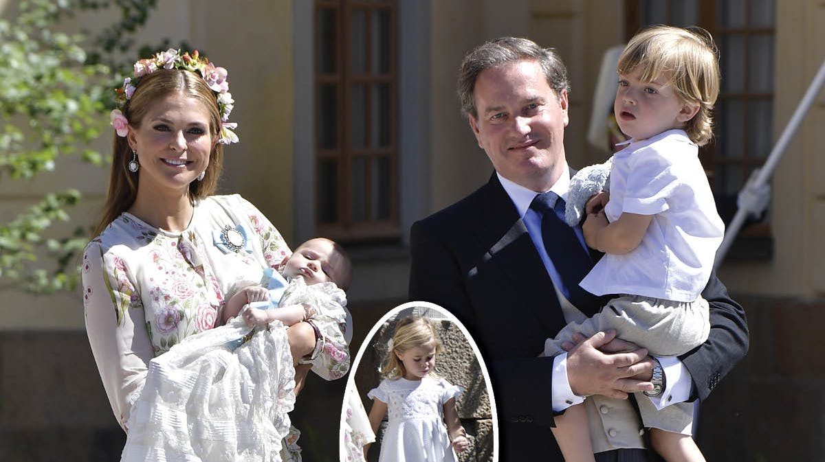 Prinsesse Madeleine, prinsesse Adrienne, prinsesse Leonore, Chris O'Neill og prins Nicolas.
