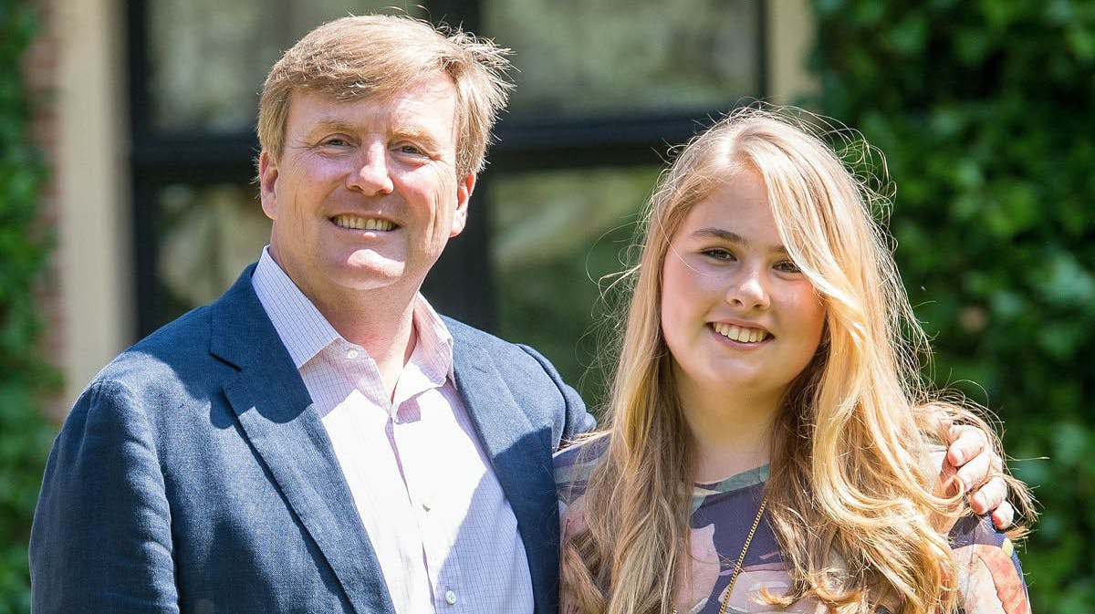 Kong Willem-Alexander og prinsesse Amalia. 