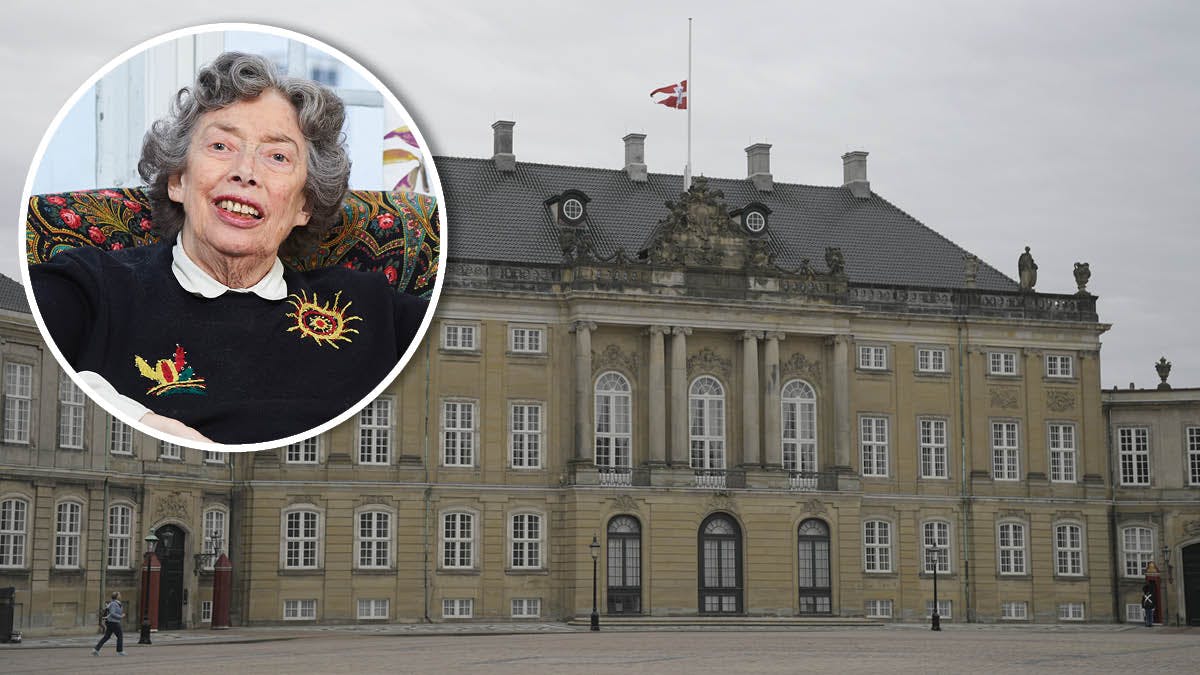 Fotomontage. Amalienborg slot, indsat; prinsesse Elisabeth.