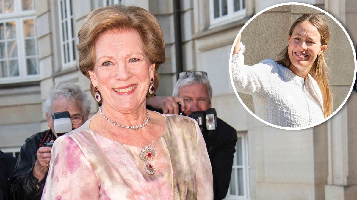Arkivfoto af dronning Anne-Marie. Indsat: Prinsesse Nina. 