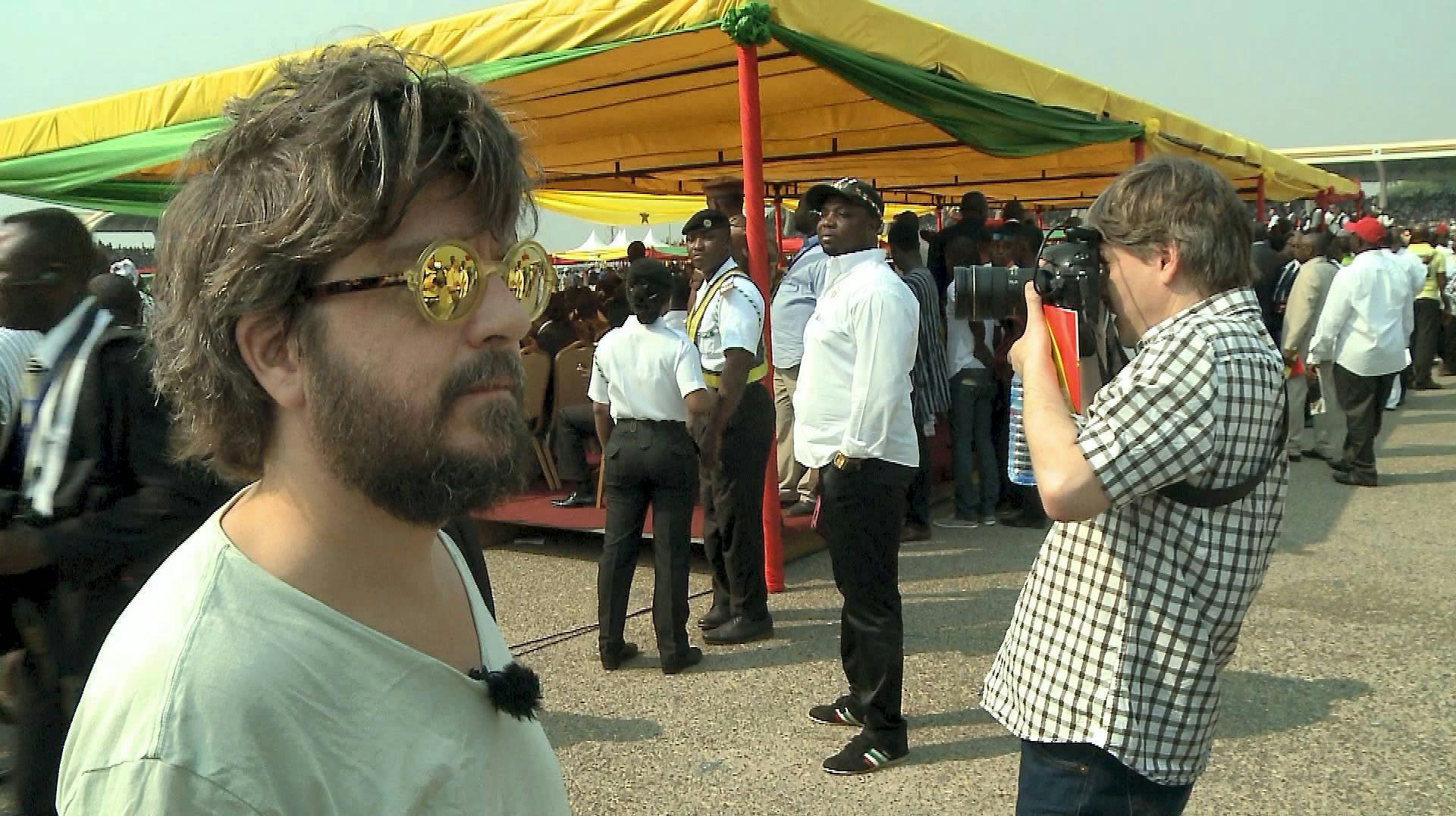 Anders Lund Madsen og Peter Lund Madsen i Ghana.