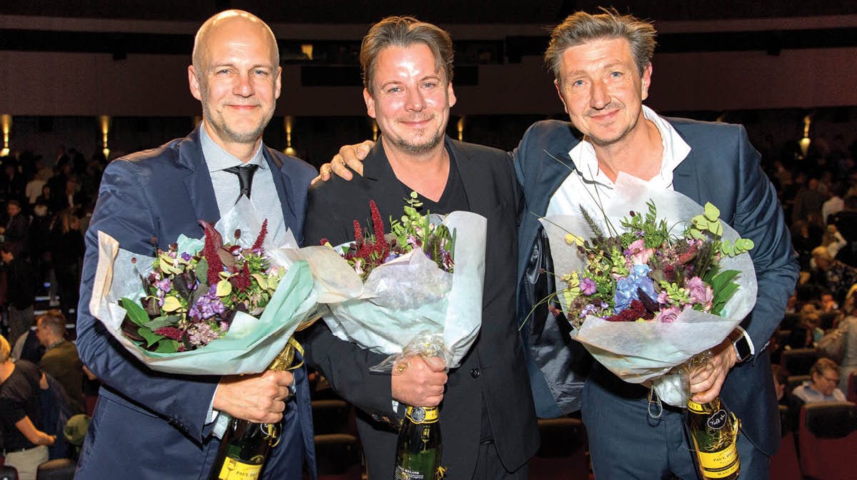 Troels Lyby, Anders W. Berthelsen og Nicolaj Kopernikus spillede sammen i triologien om "Klassefesten". 