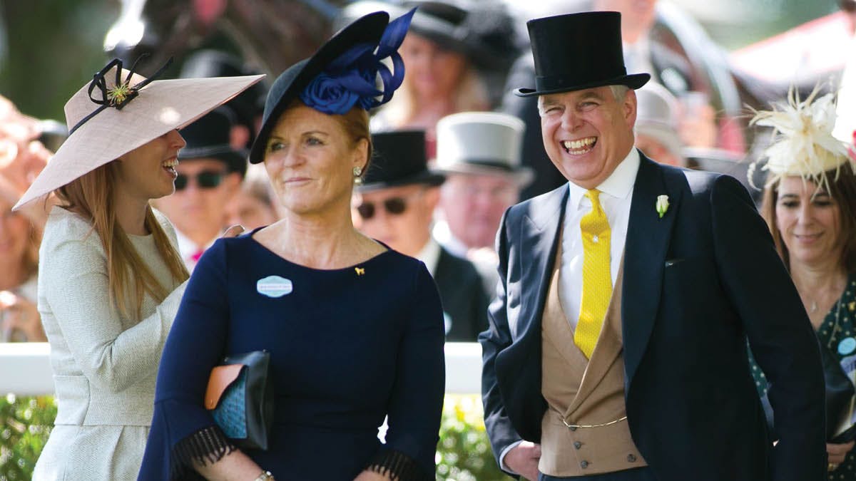 Hertuginde Sarah og prins Andrew til Royal Ascot i juni 2018.