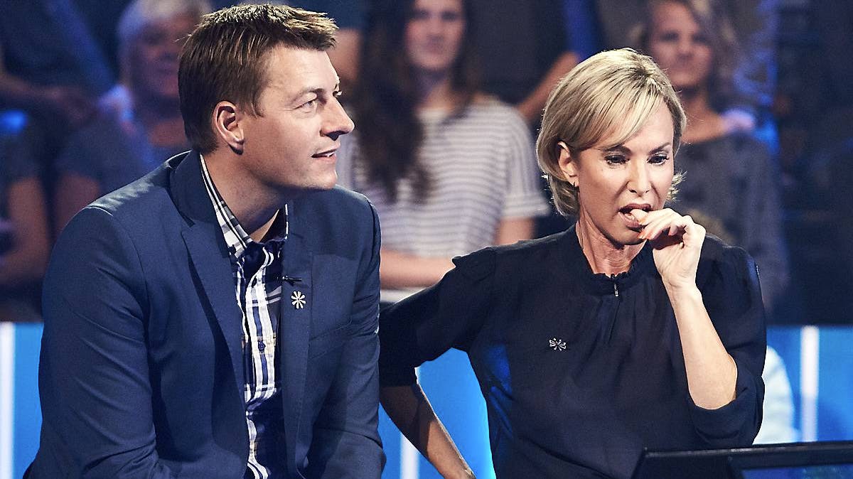 Morten Ankerdal og Natasja Crone i "Hvem vil være millionær?".