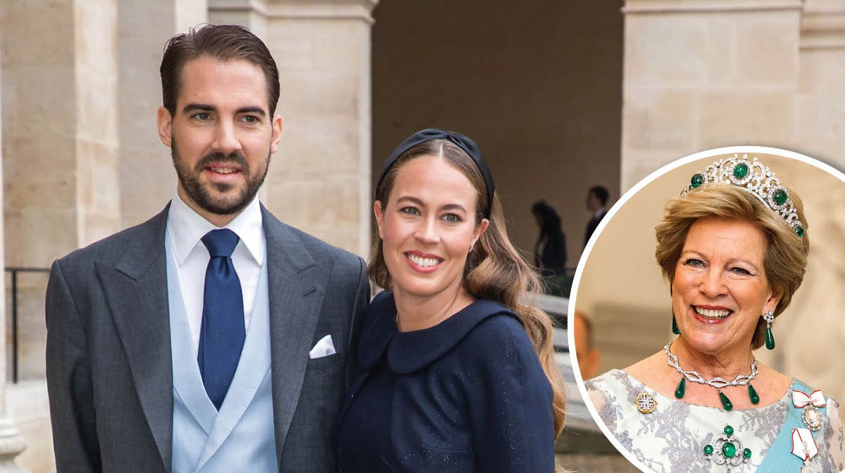 Prins Philippos og Nina Flohr og dronning Anne-Marie