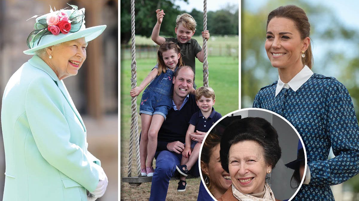 Familien ønsker prinsesse Anne tillykke på 70-års fødselsdagen. 