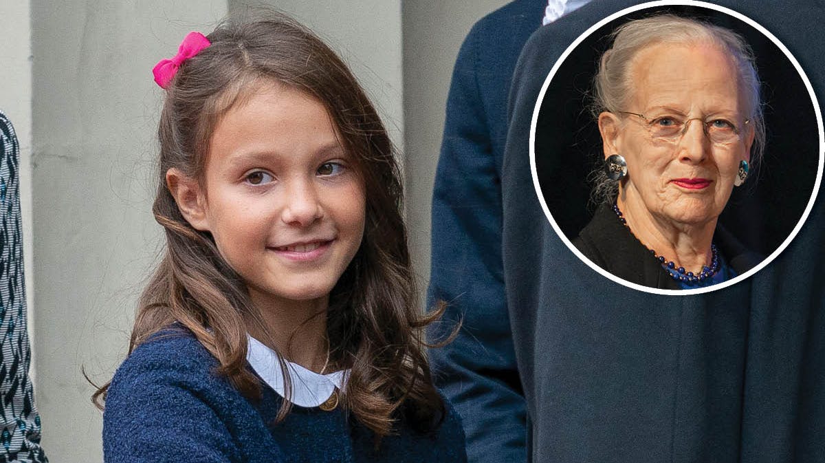 Fotomontage: Athena og dronning Margrethe. 