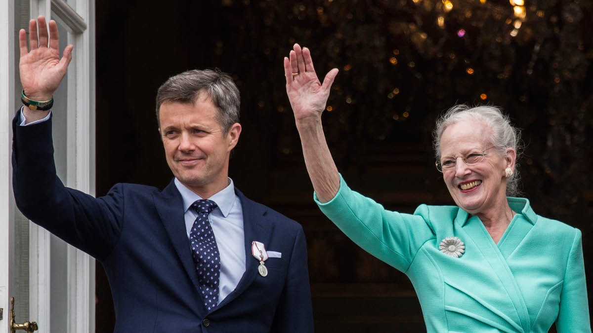 Kronprins Frederik og dronning Margrethe.