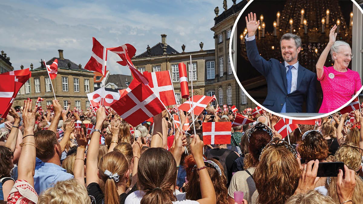 Kronprins Frederik fejret på Amalienborg.
