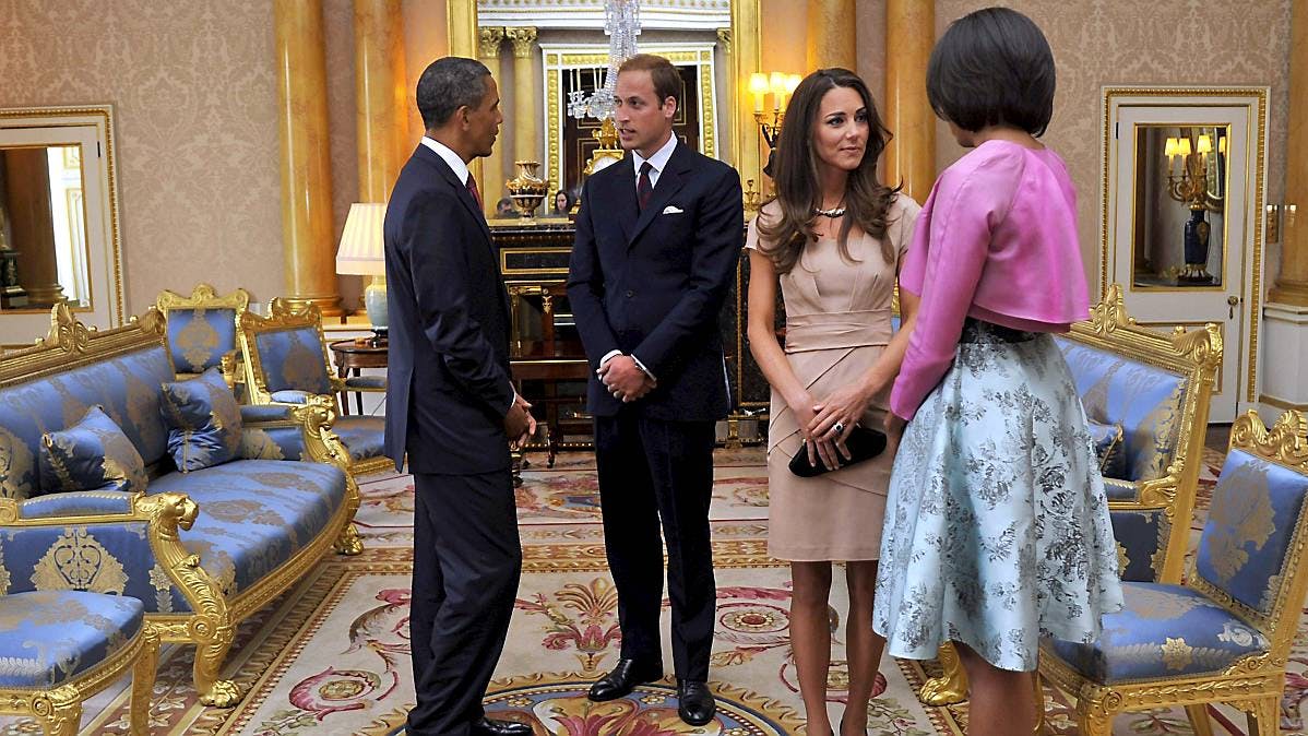 Barack Obama, Michelle Obama, hertuginde Catherine og prins William