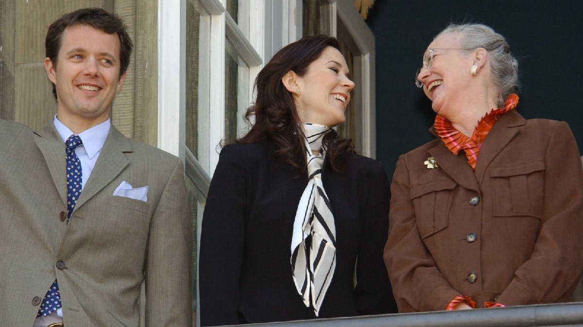 Kronprins Frederik, kronprinsesse Mary og dronning Margrethe