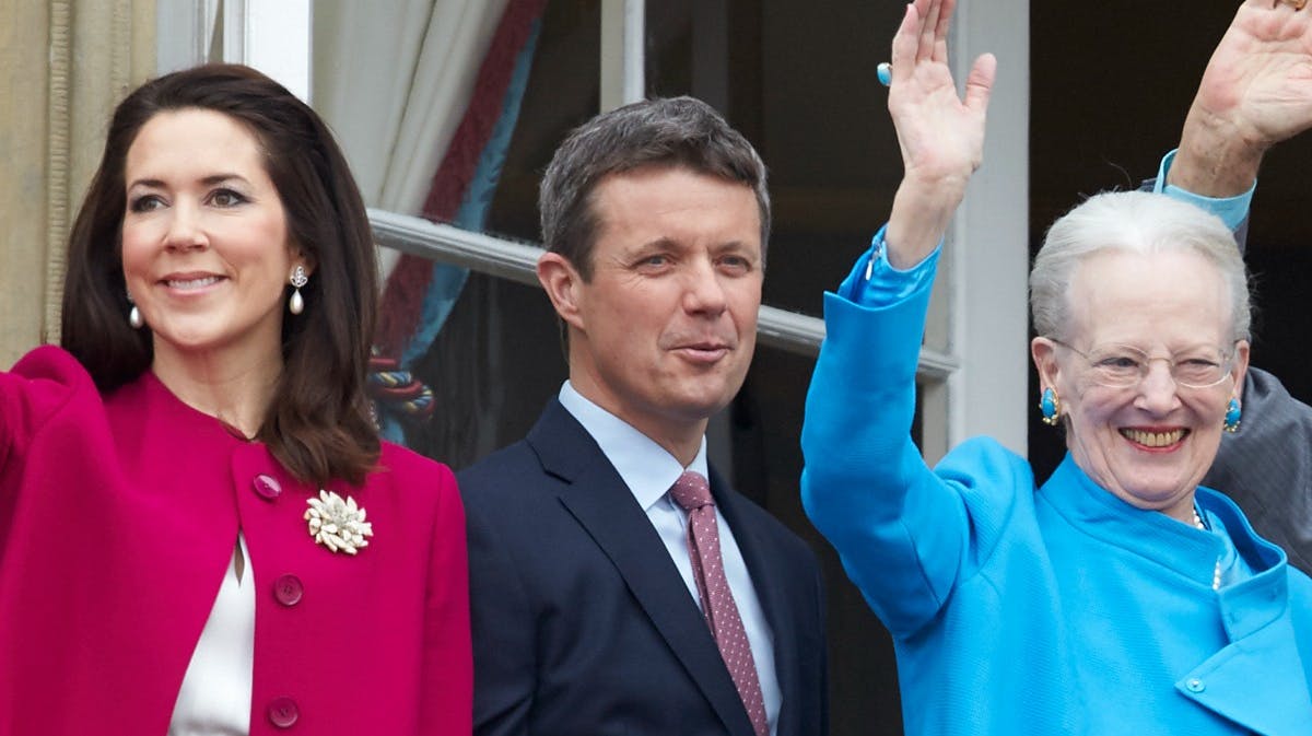 Kronprinsesse Mary, kronprins Frederik og dronning Margrethe