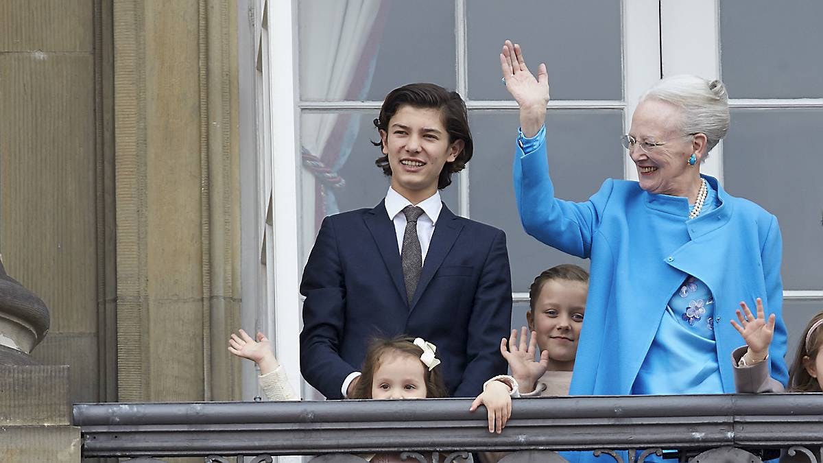Dronning Margrethe og prins Nikolai.