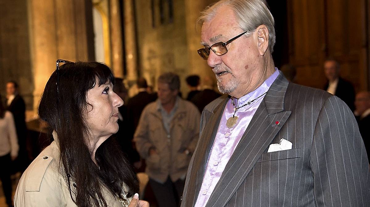 Arkivfoto af BILLED-BLADETs hofreporter Trine Larsen og prins Henrik. 