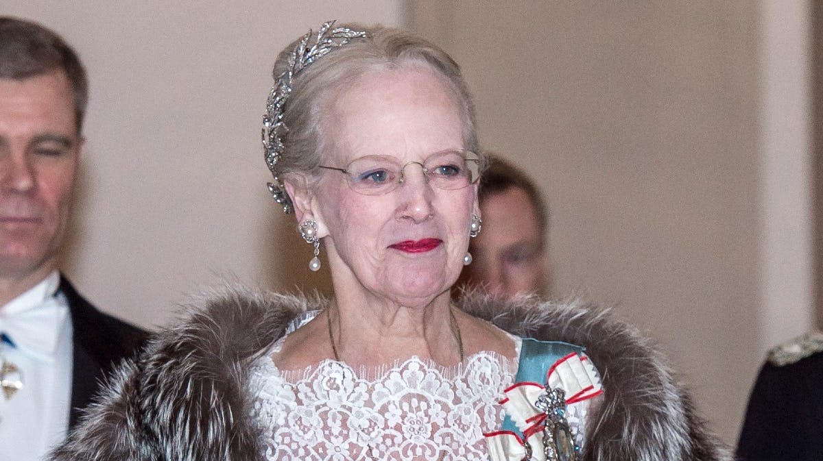 Dronning Margrethe ved Aftenselskabet for regeringen, Folketinget og danske medlemmer af Europaparlamentet på Christiansborg Slot i 2014. 