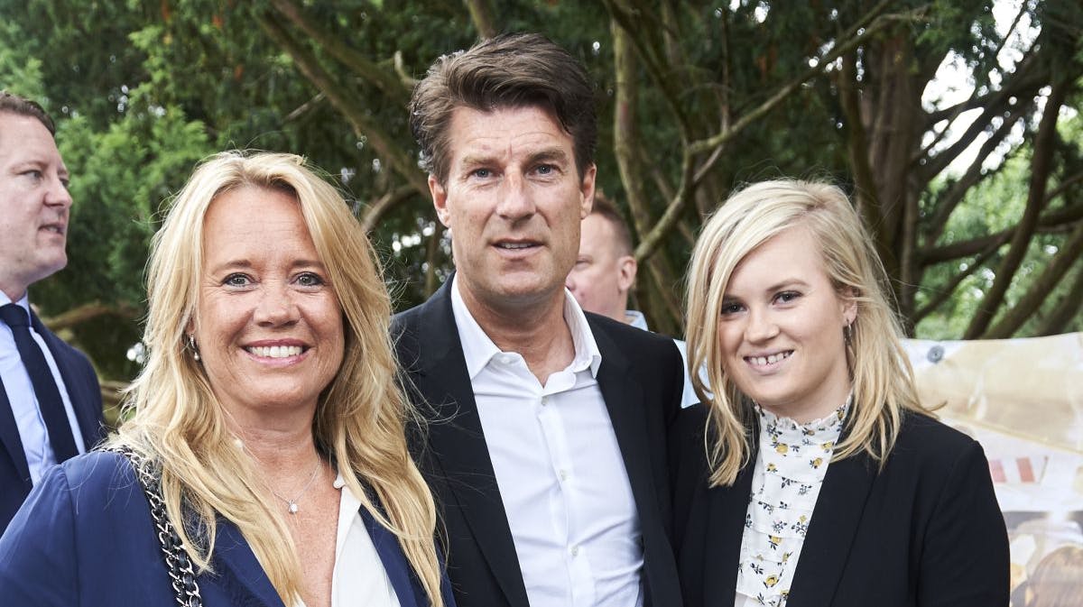 Michael Laurdrup med sin kone Siw og datteren Rebecca