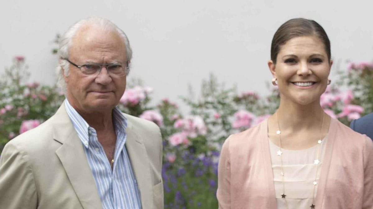 Kong Carl Gustaf og kronprinsesse Victoria. 