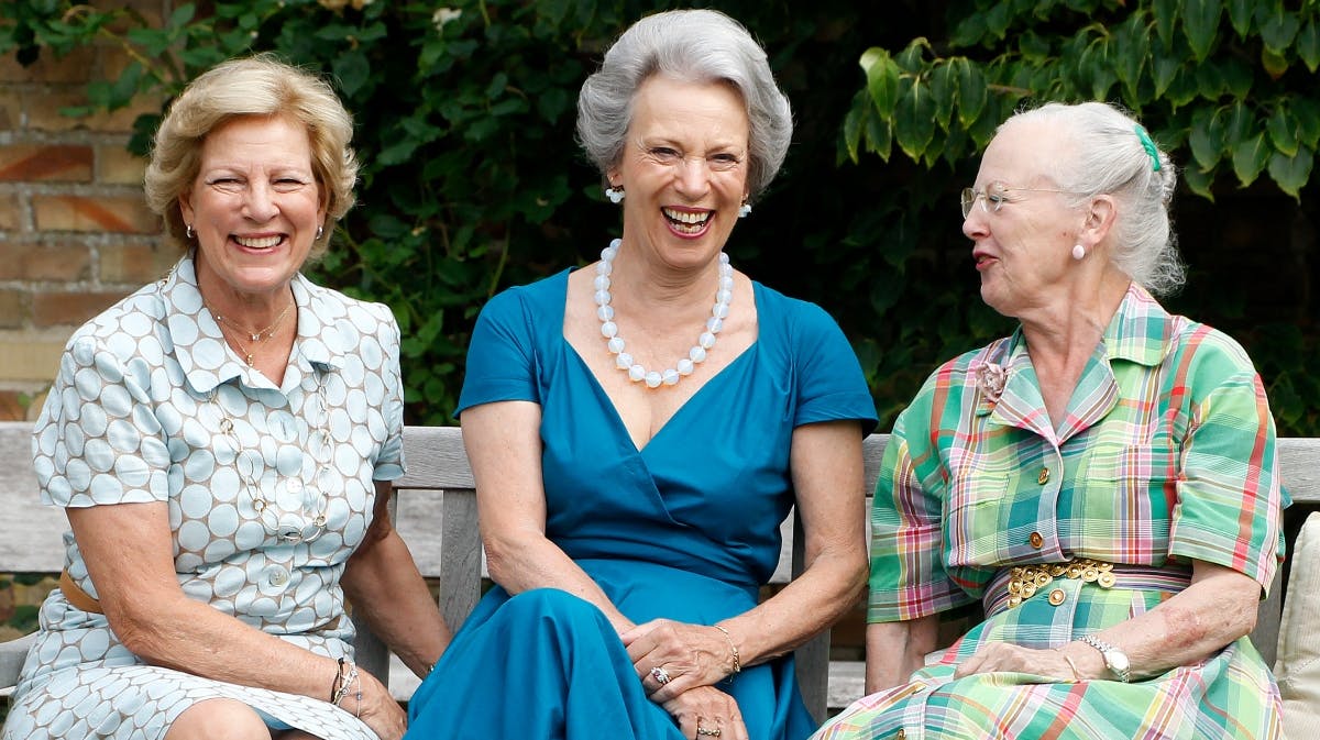 Dronning Anne-Marie, prinsessse Benedikte og dronning Margrethe.