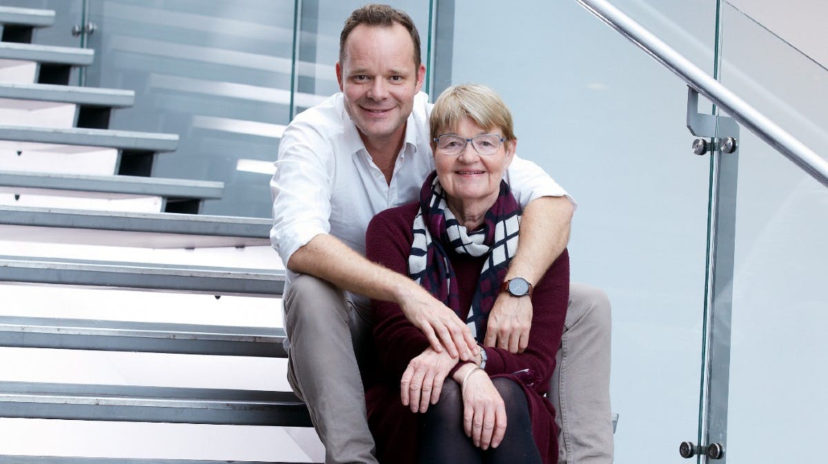 Jacob Riising og mor Brita