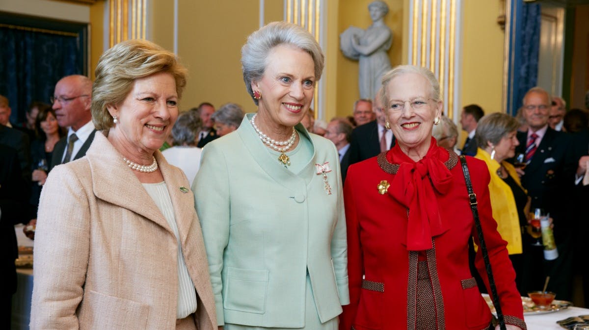 Dronning Anne-Marie, prinsesse Benedikte og dronning Margrethe. 