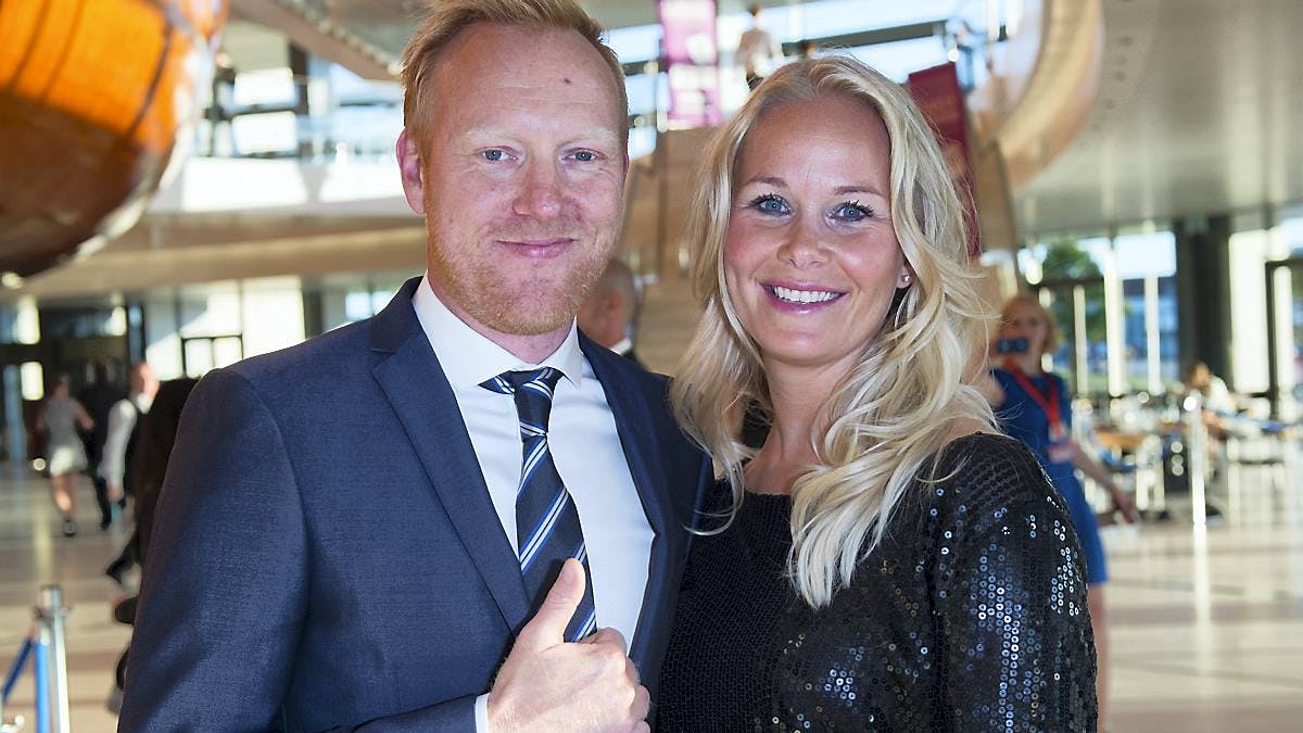 Det nygifte par, Anders Breinholt og Line Meldgaard.