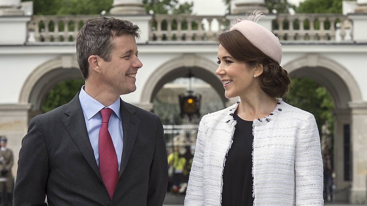 kronprinsesse Mary og kronprins Frederik i Polen