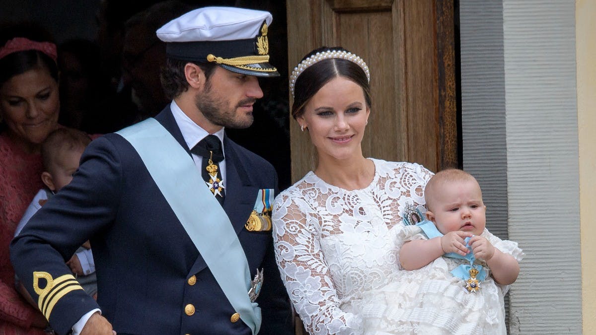 Prins Carl Philip og prinsesse Sofia til prins Alexanders dåb i 2016